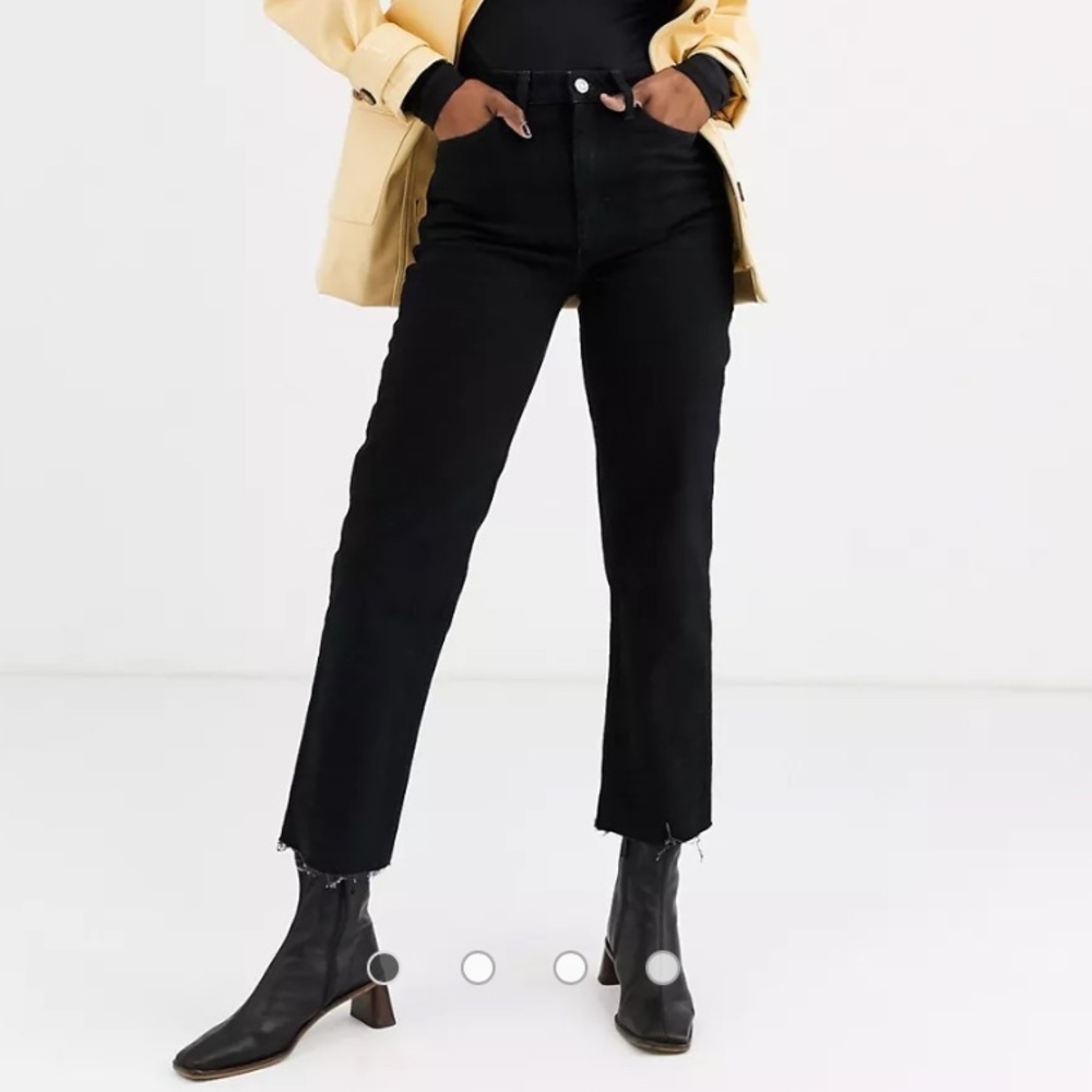 Topshop Raw hem Straight Jean
